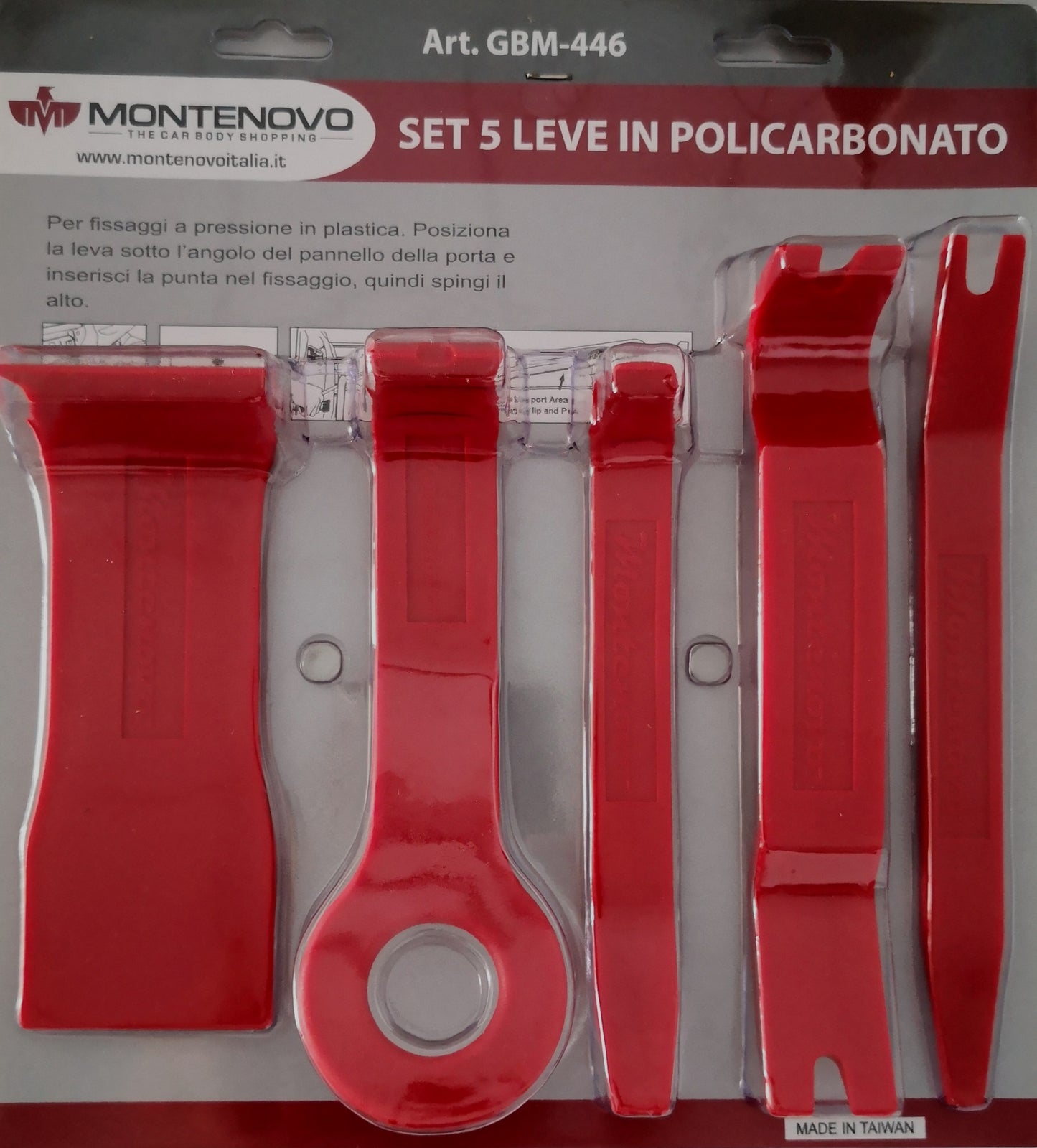 Set leve in policarbonato PRYBABY (5 pezzi)