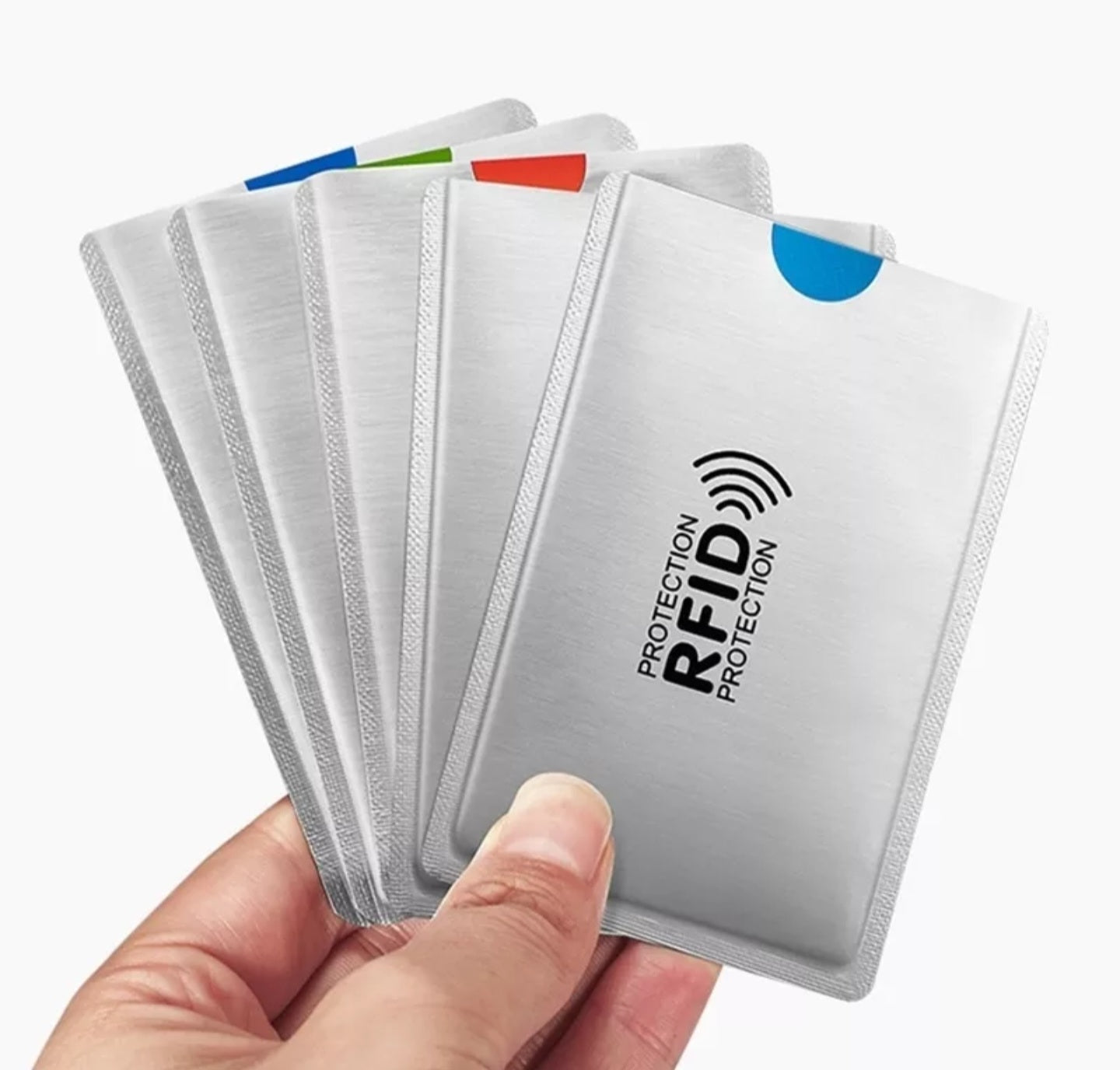 Kit 5 Porta Carte di credito in alluminio anti Touch  RFID