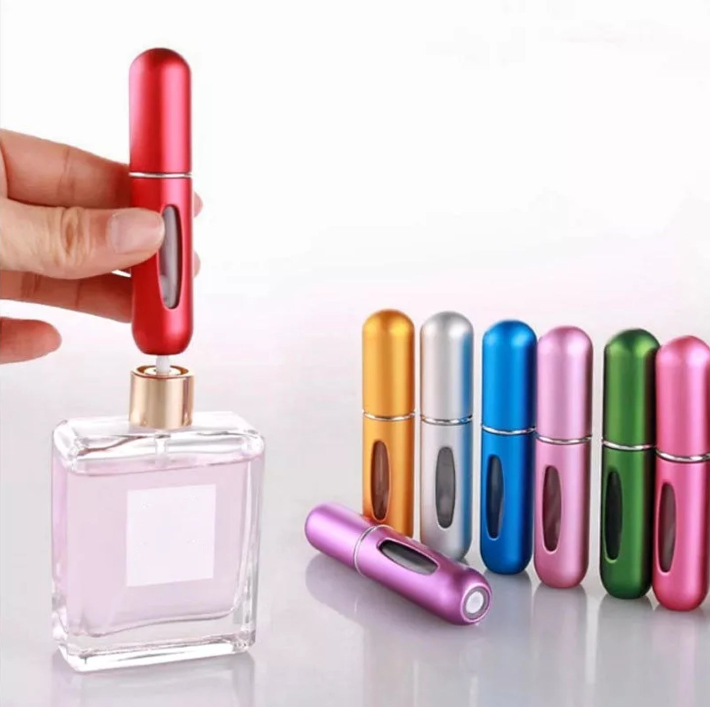 Dispenser portatile di profumo ricaricabile da 5 ml. per travasare profumo. Nebulizzatore