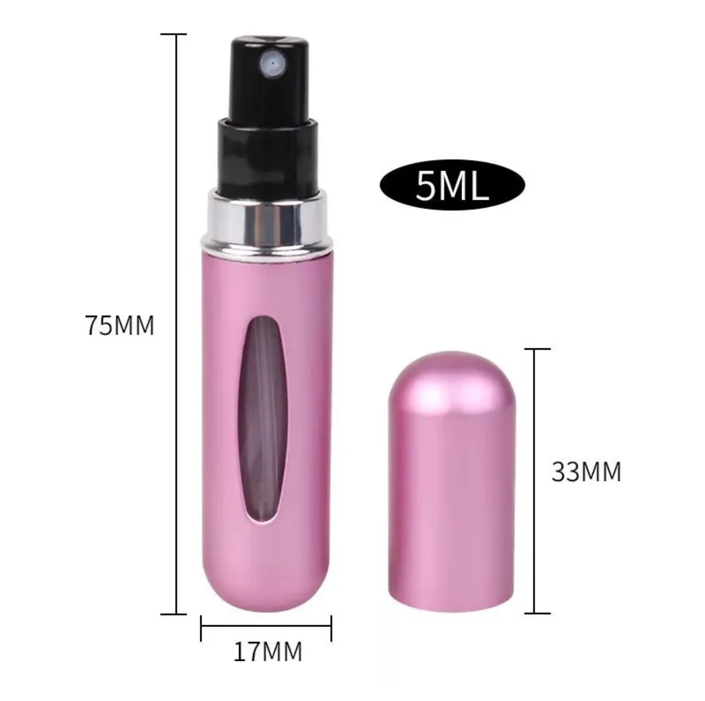 Dispenser portatile di profumo ricaricabile da 5 ml. per travasare profumo. Nebulizzatore